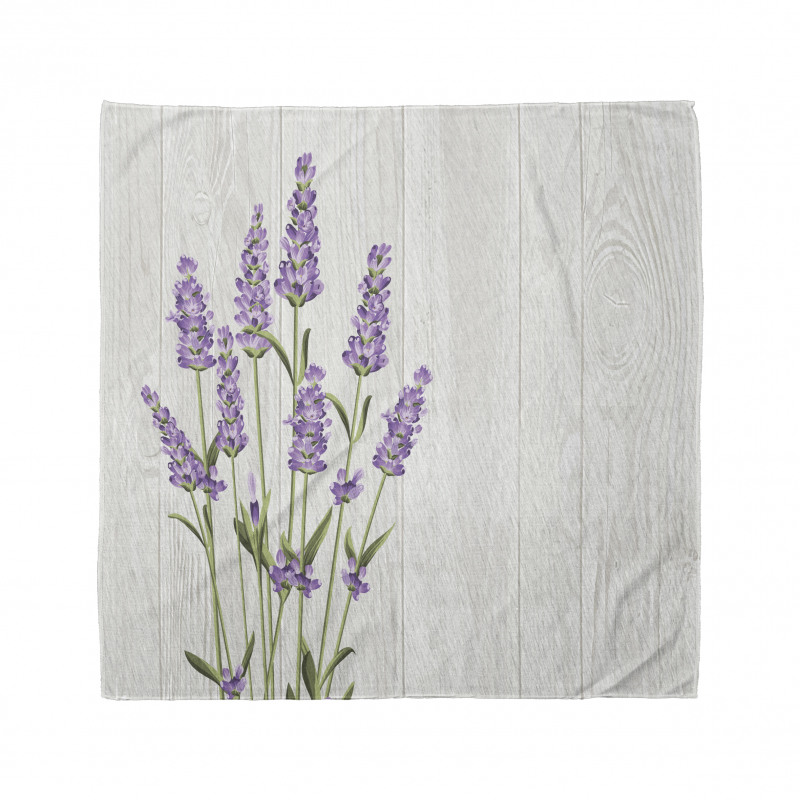 Herbal Bouquet on Wood Bandana