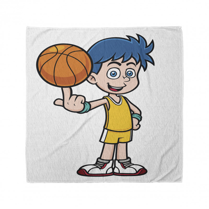 Basketbol Bandana Parmağında Top Çeviren Sporcu Çocuk Model