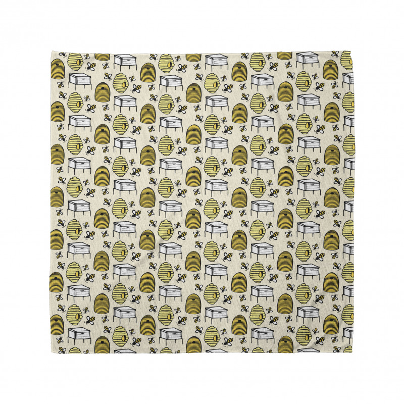 Caricature Bee Hives Rural Bandana