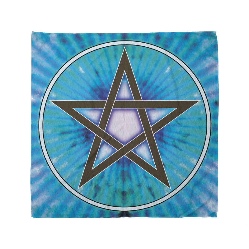 Geometrik Bandana Uzayda Uçan Gibi Gözüken Pentagram Şekli