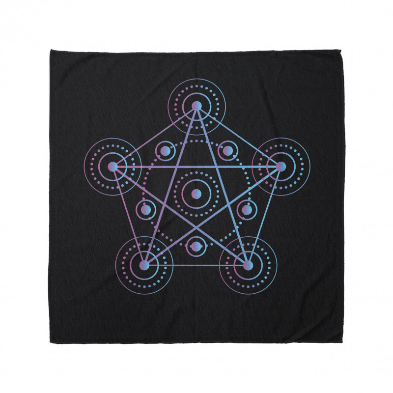 Geometrik Bandana Kutsal Görünümlü Yıldız Figürlü Pentagram