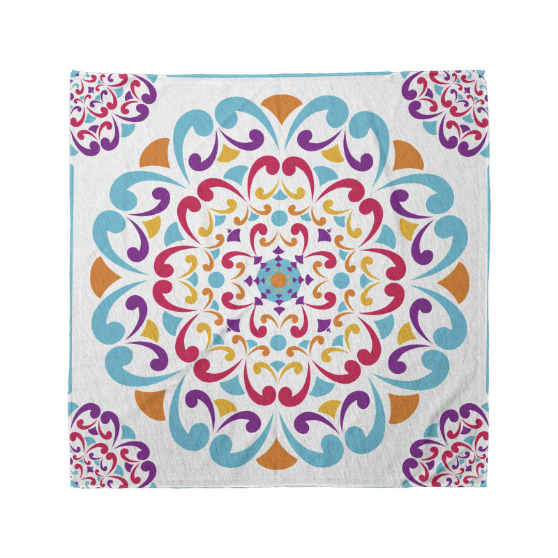 Mandala Bandana Rengarenk İlham Verici Sanatsal Folk Motif