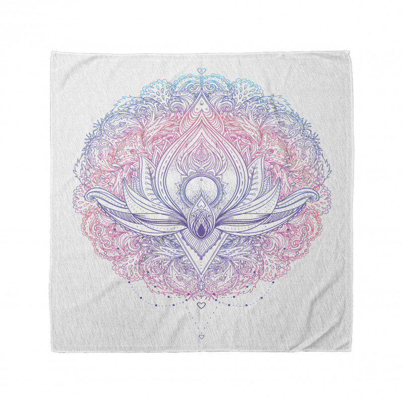 Mandala Bandana Karışık Mistik Lotus Çiçeği ve Kalpler