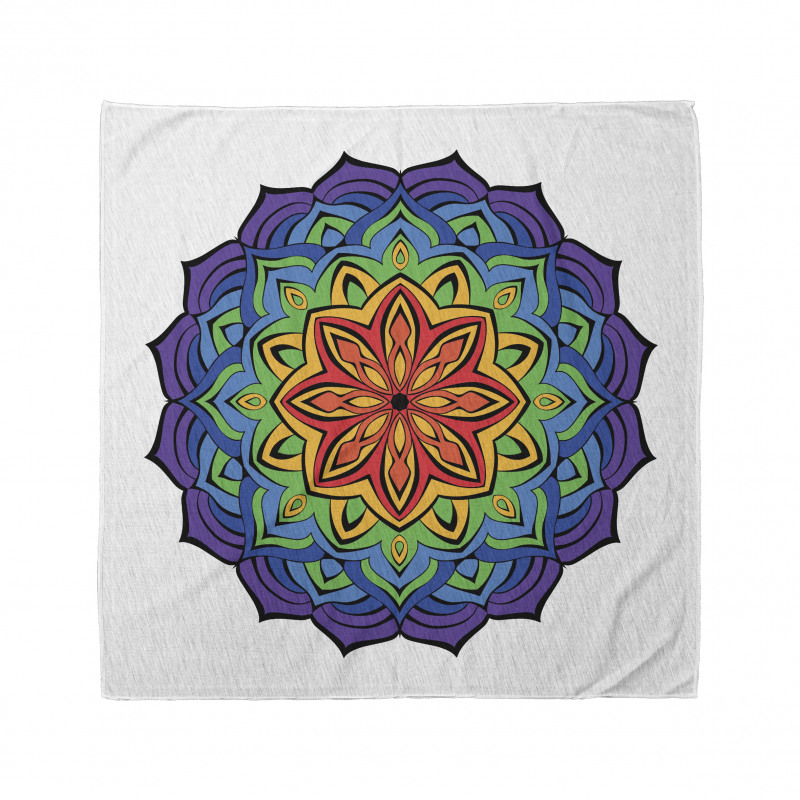 Mandala Bandana Rengarenk Saykodelik Temalı Etnik Motif