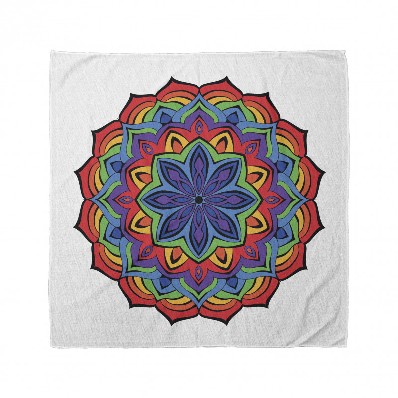 Mandala Bandana Çiçek Gibi Gözüken Yaratıcı Etnik Şekil