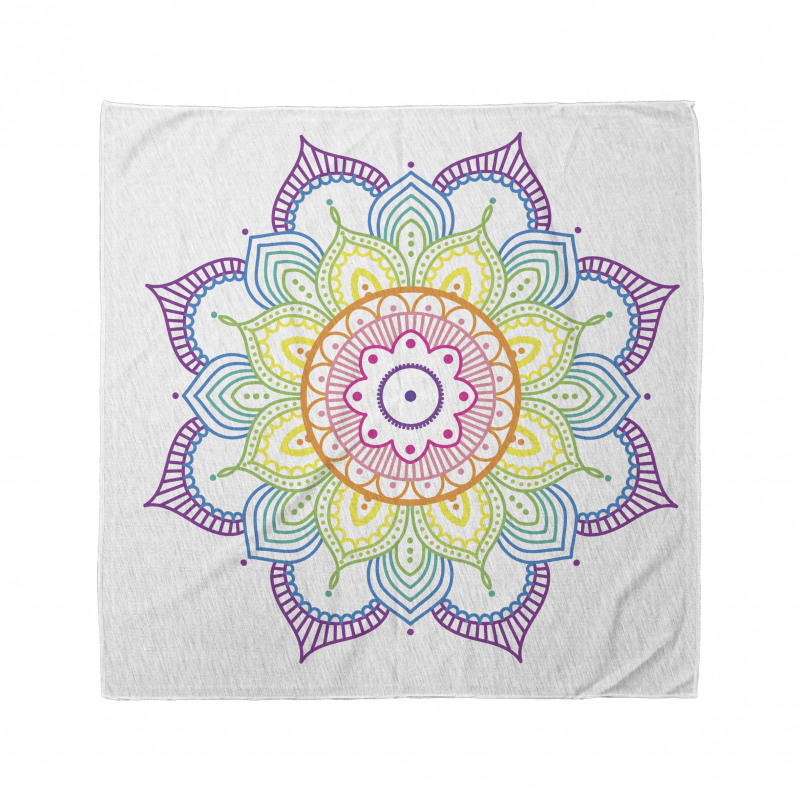 Mandala Bandana Açmış Bir Çiçek Gibi Görünen Etnik Figür