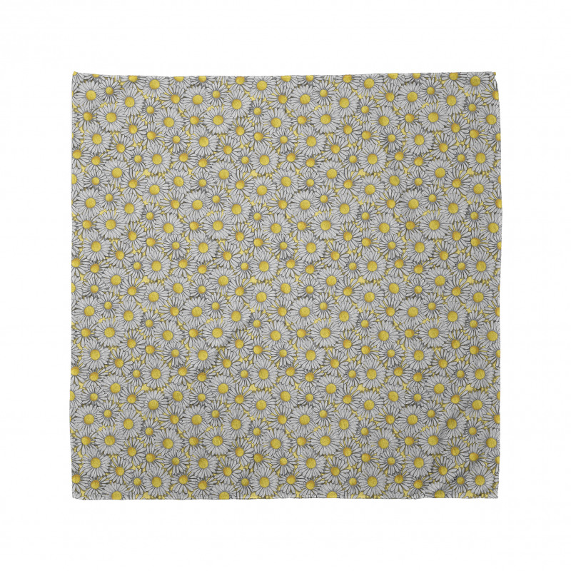 Overlapped Petals Print Bandana