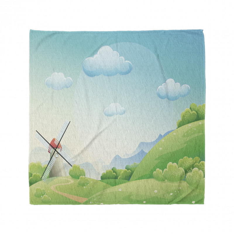 Cartoon Country Landscape Bandana