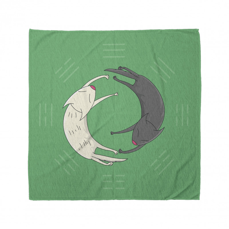 Sleeping Cats Trigrams Bandana