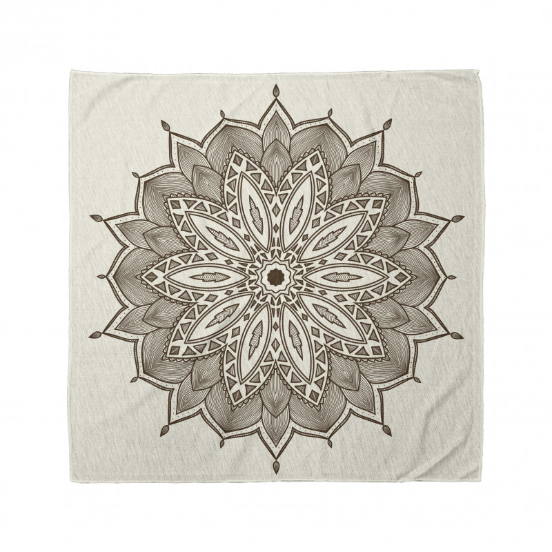 Mandala Bandana Çiçek Şeklini Andıran Mistik Şekil Dizayn