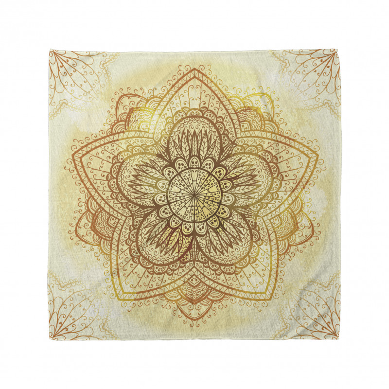 Mandala Bandana Çiçeğe Benzer Özel Şekilli Otantik Model