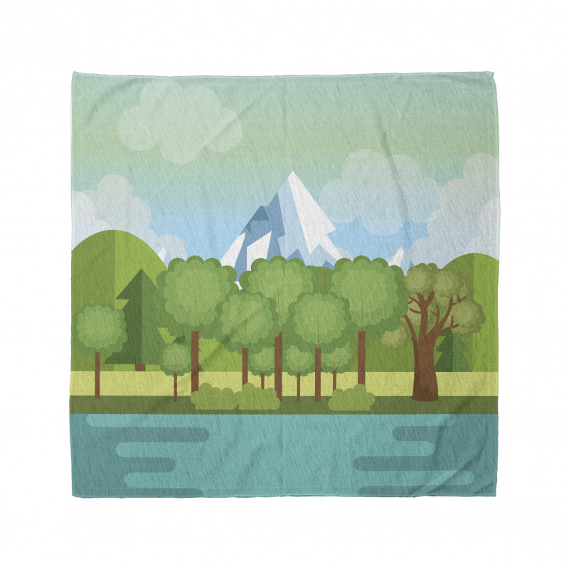 Mountains Lake Trees Bandana