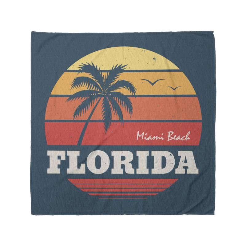 Yazılı Bandana Sıcak Gün Batımı Temalı Florida Duvar Kağıdı