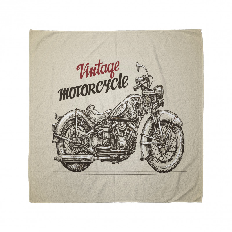 Yazı Bandana Çizim Retro Motorsiklet Temalı Duvar Kağıdı