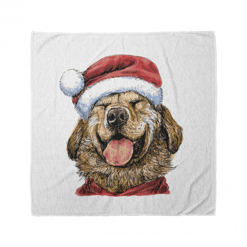 Funny Terrier Smiling Xmas Bandana