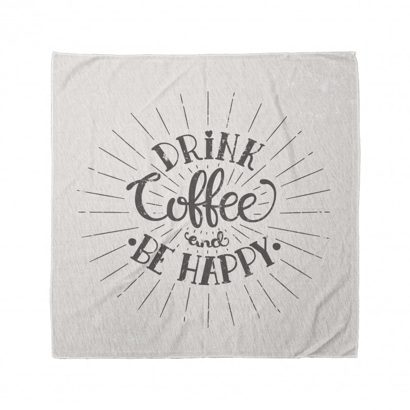 Coffee Words Grunge Effect Bandana