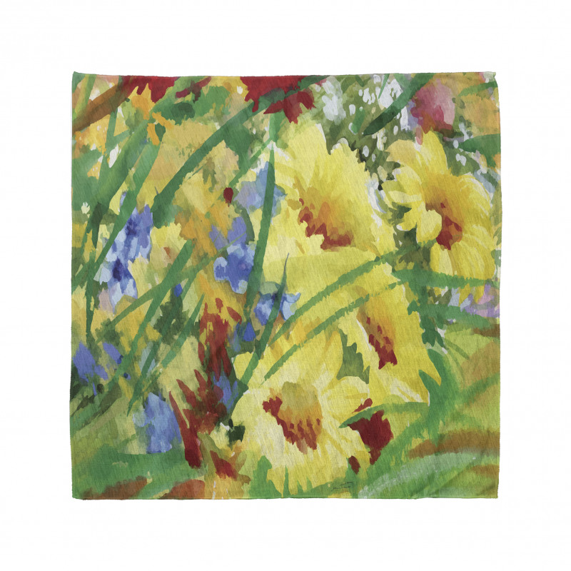 Watercolor Flower Field Bandana