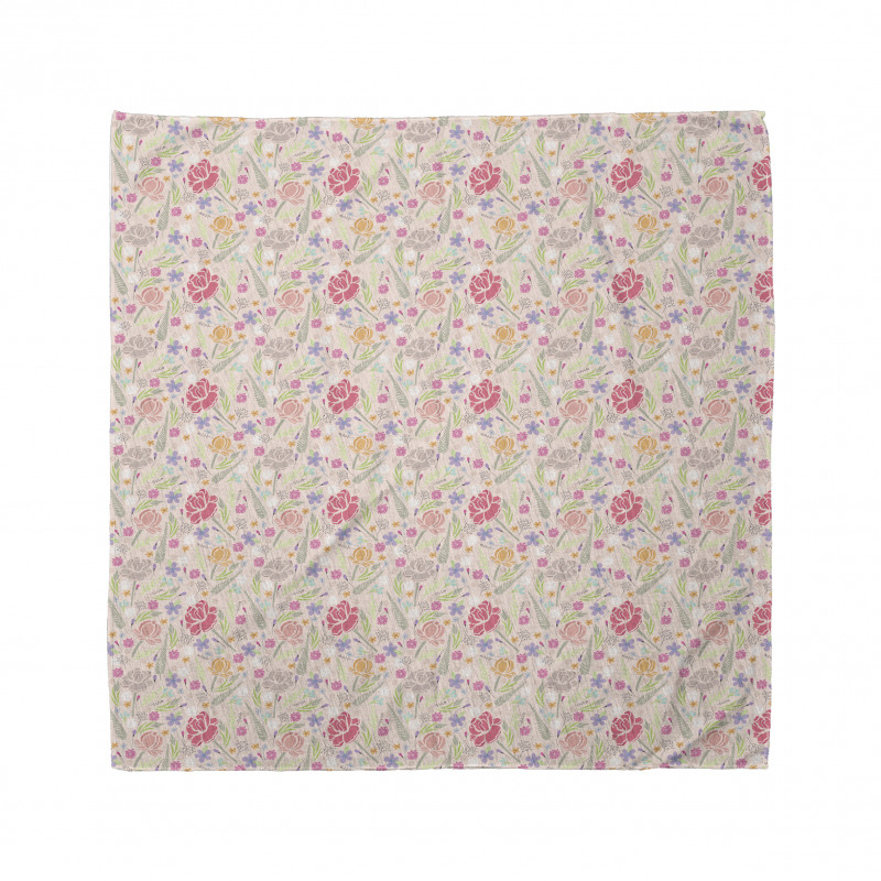 Delicate Spring Garden Peony Bandana