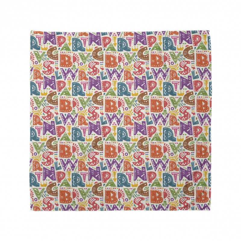 Capital Letters Doodles Bandana