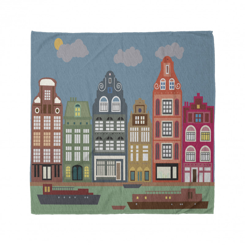 European Houses and Ships Bandana