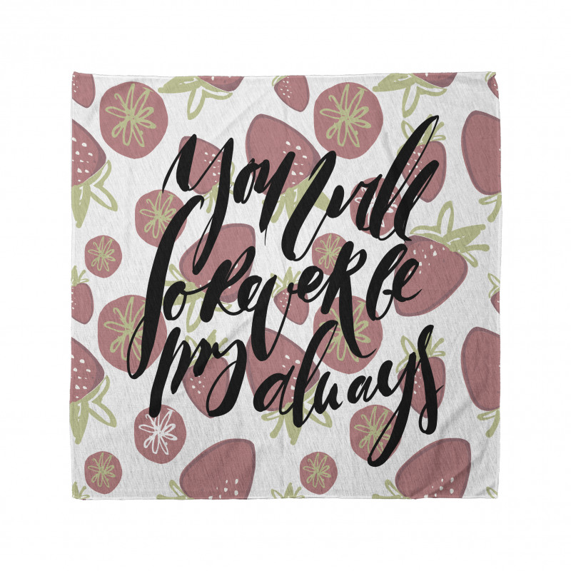 Strawberries Romantic Words Bandana