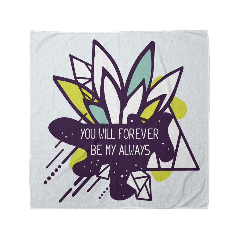 Flower and Love Message Art Bandana