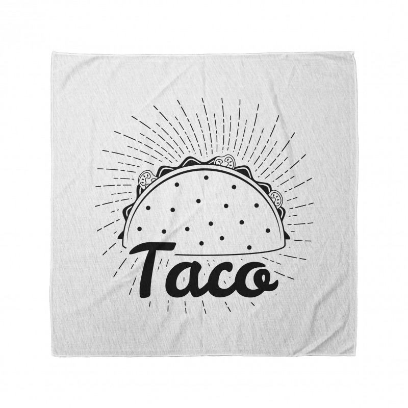 Mexican Taco Typography Art Bandana