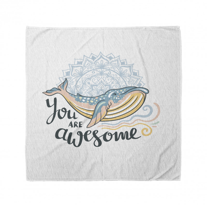 Whale Waves Pastel Bandana