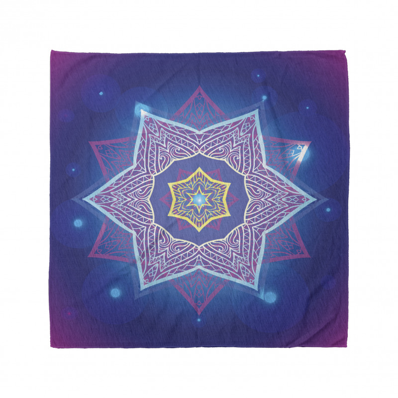 Yoga Bandana Neon Renkler İçinde Dekoratif Mandala Desenli