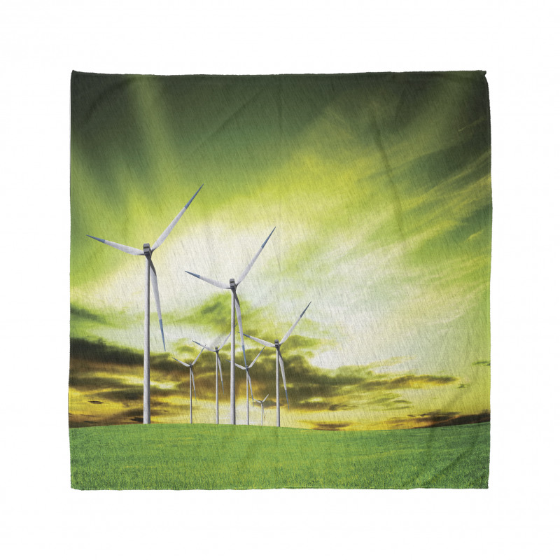 Wing Turbines Green Sky Bandana