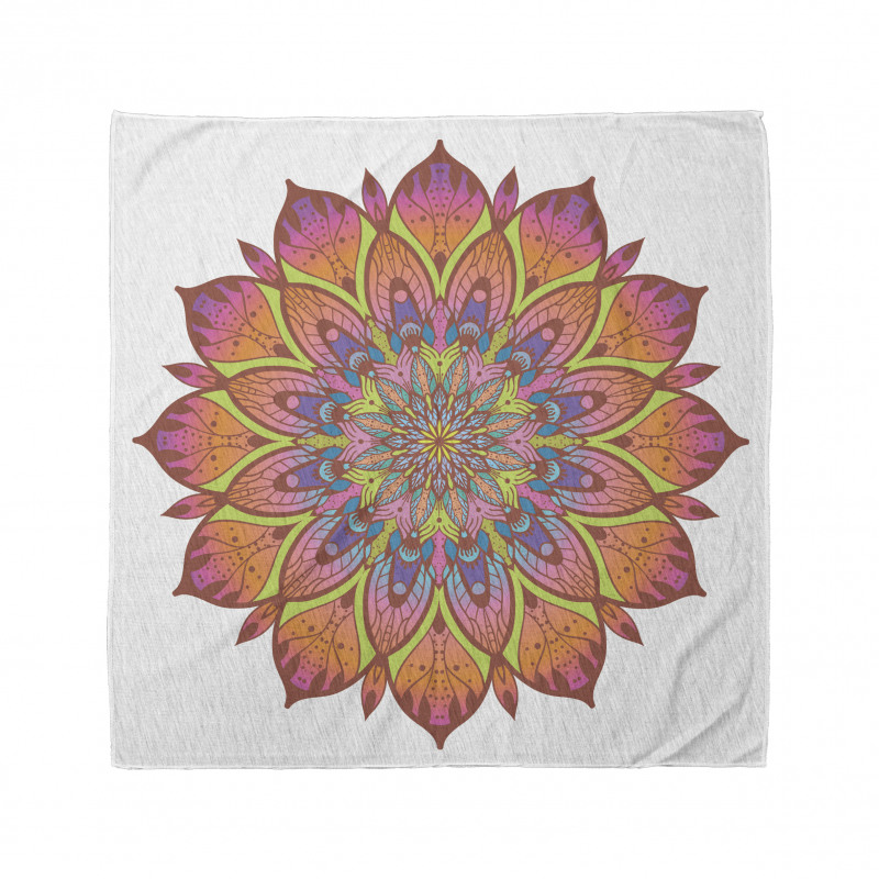 Vintage Bandana Rengarenk Mandala Desenli Dekoratif Dizayn