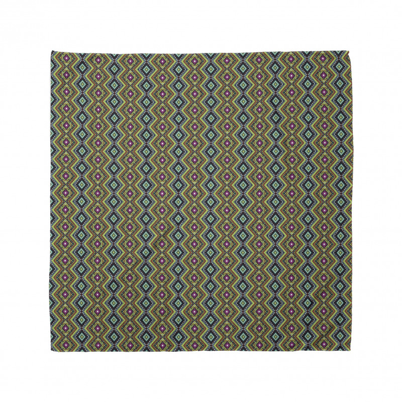 Geometrik Bandana Tribal Şekilli Rengarenk Kilim Desenli