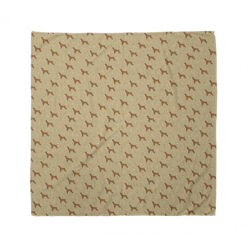 Brown Cartoon Puppies Bandana