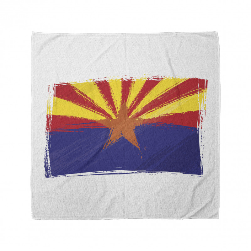 Ulusal Bandana Suluboya ile Retro Arizona Eyalet Bayrağı