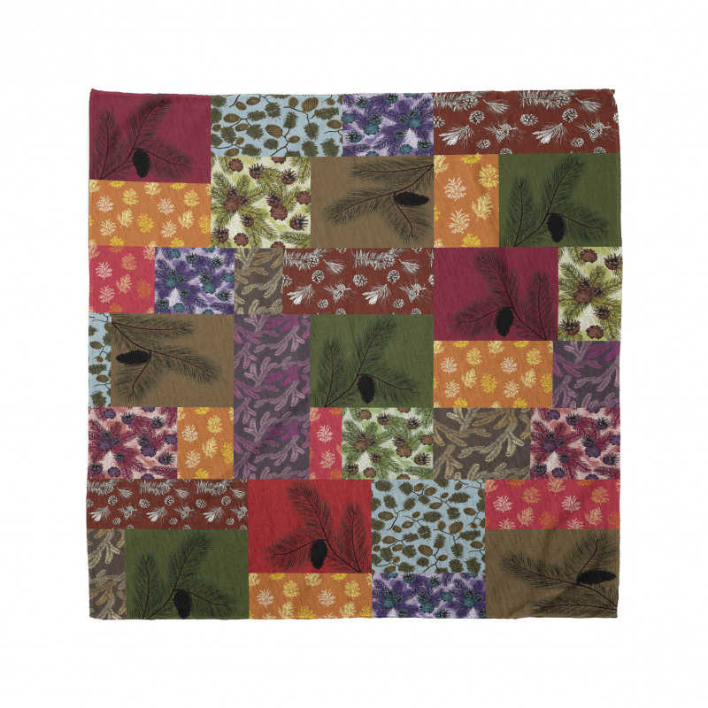 Colorful Pine Squares Art Bandana