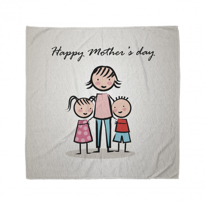 Cartoon Son and Daughter Bandana