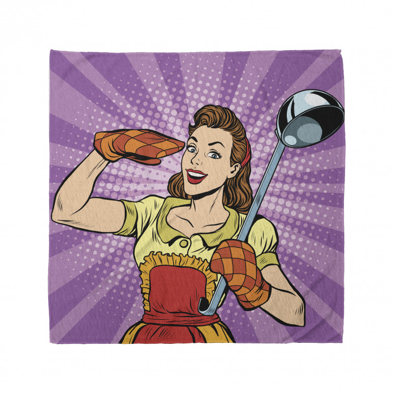 Retro Housewife Cooking Dinner Bandana