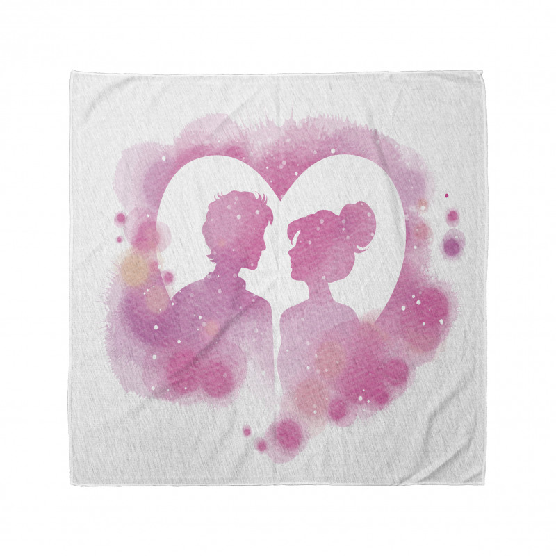 Valentine Lovers on a Heart Bandana