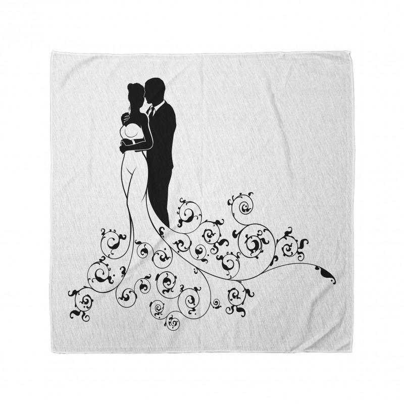 Bride and Groom Abstract Art Bandana