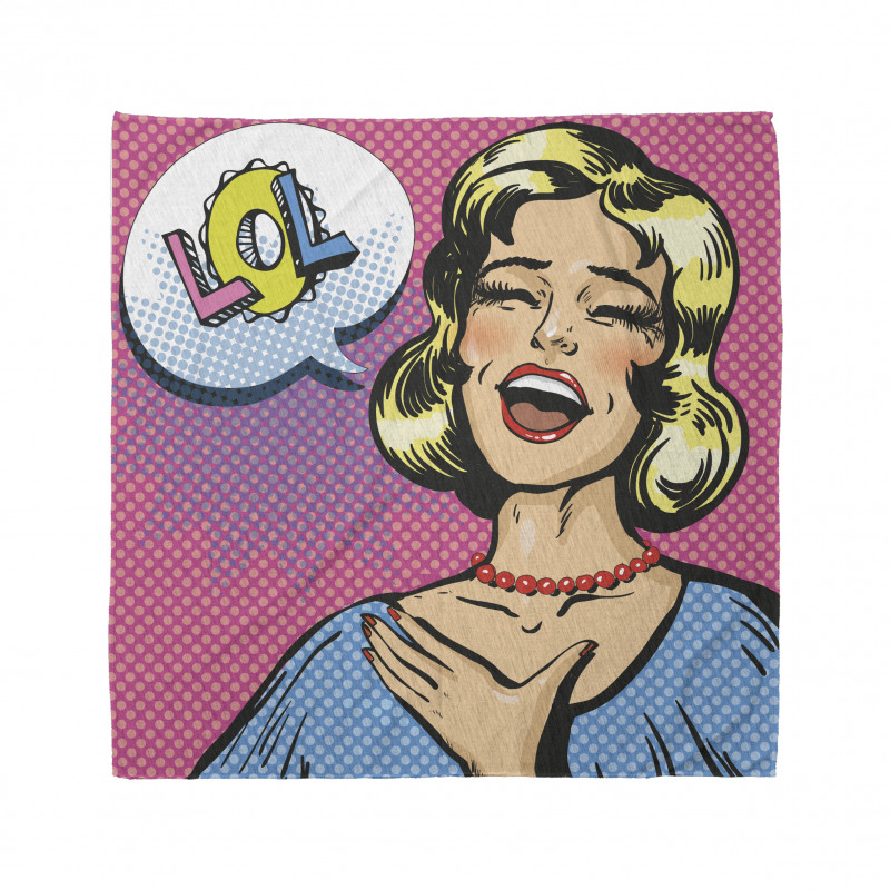 Laughing Woman with Closed Eyes Bandana