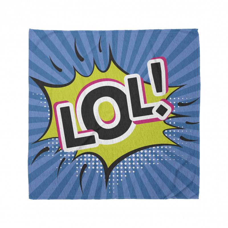 Speech Bubble Halftone Stripes Bandana