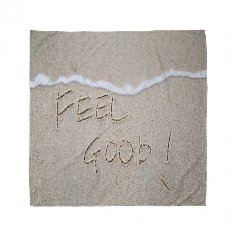 Text on Sand Beach Summer Bandana