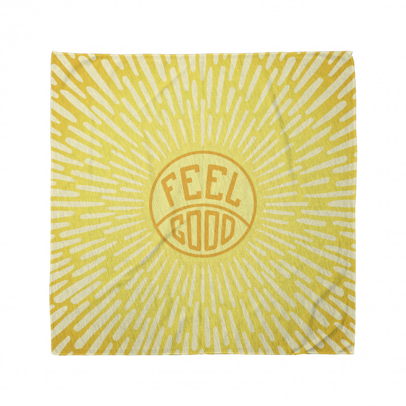 Text Radially Sunbeams Bandana