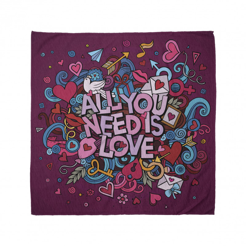 Colorful Cartoon Doodle Art Bandana