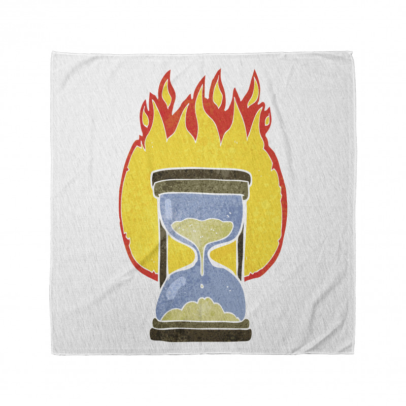 Retro Hourglass on Fire Bandana