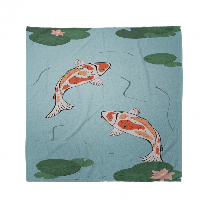 Japanese Koi Swimming Pond Bandana