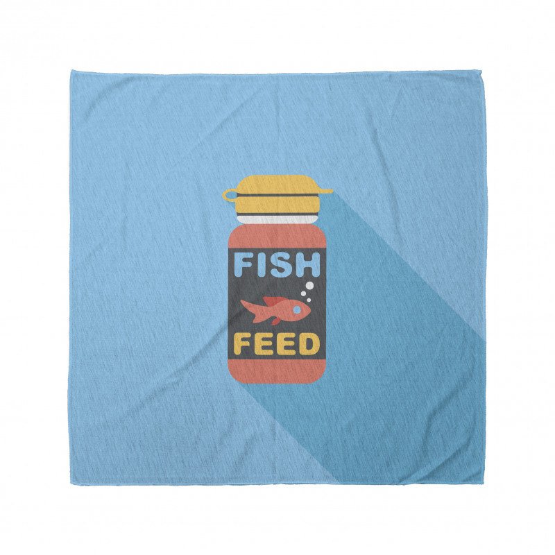 Pet Fish Feed Flat Bandana