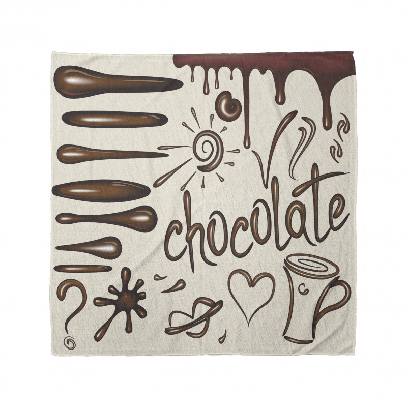 Coffee Cup Heart Lips Bandana