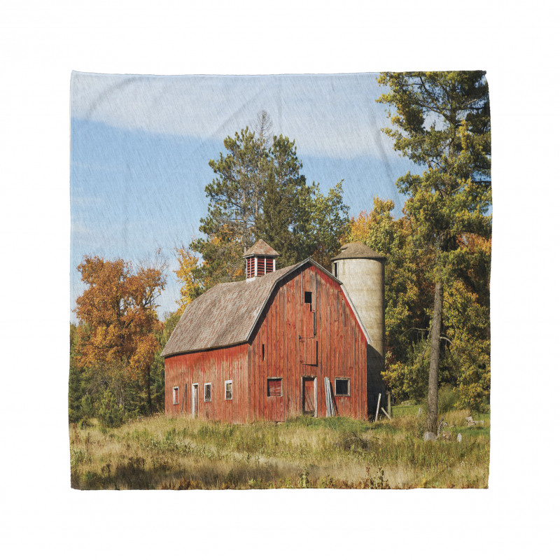 Old Barn Silo with Trees Bandana