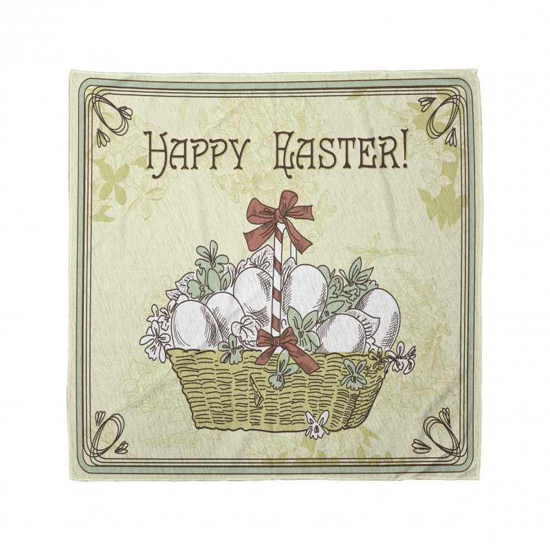 Vintage Ribbon Basket Eggs Bandana